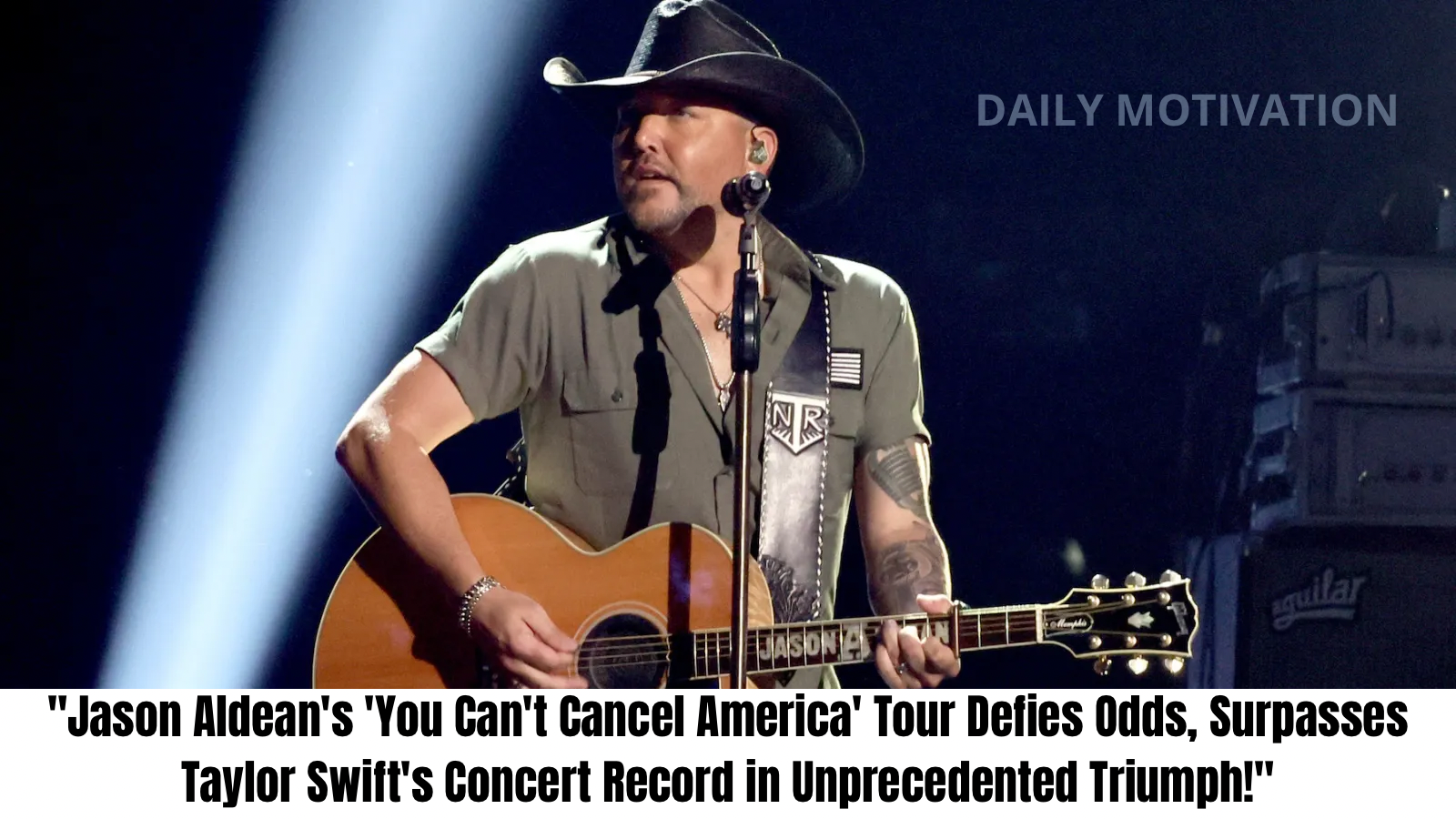 “Jason Aldean’s ‘You Can’t Cancel America’ Tour Defies Odds, Surpasses Taylor Swift’s Concert Record in Unprecedented Triumph!”