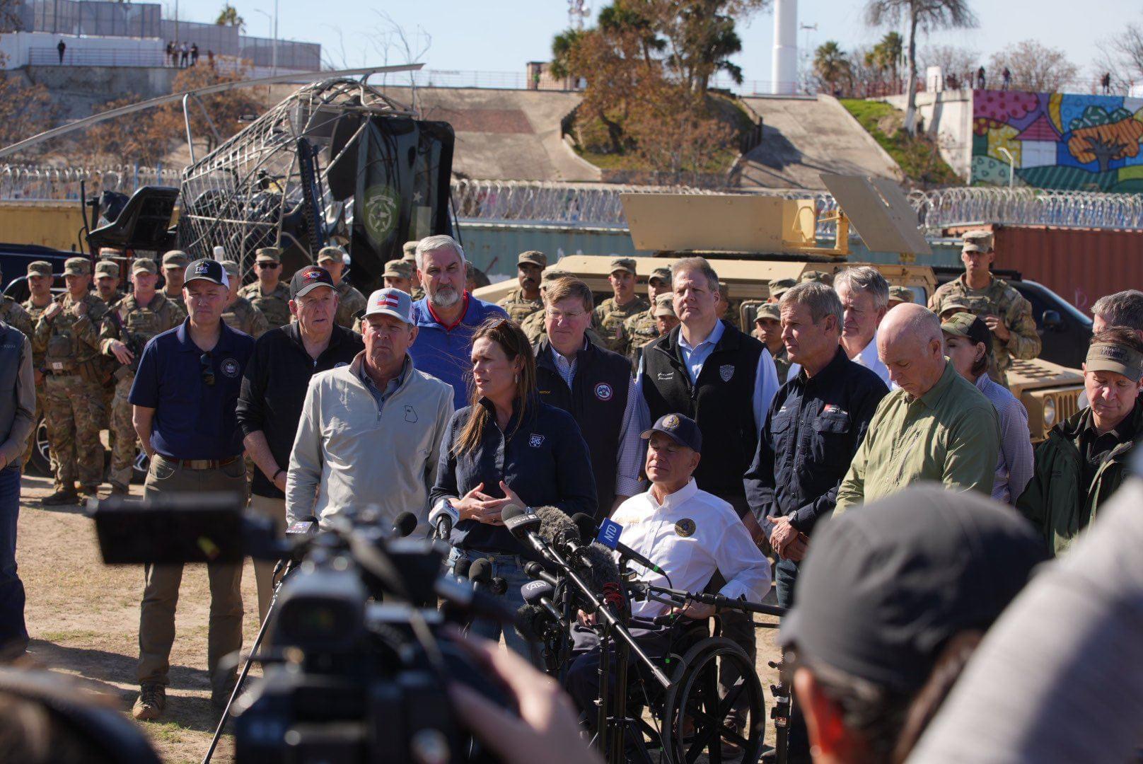 13 Red State Governors Join TX Gov. Abbott For Press Conference In Eagle Pass