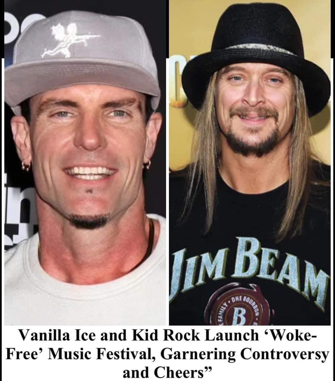 Vanilla Ice and Kid Rock Launch ‘Woke-Free’ Music Festival, Garnering Controversy and Cheers