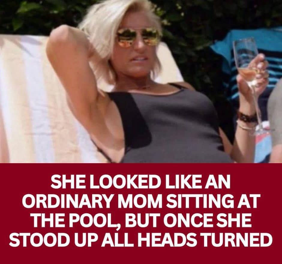 She Looked Like An Ordinary Mom Sitting At The Pool, But Once She Stood Up All Heads Turned – Wait Till You See It