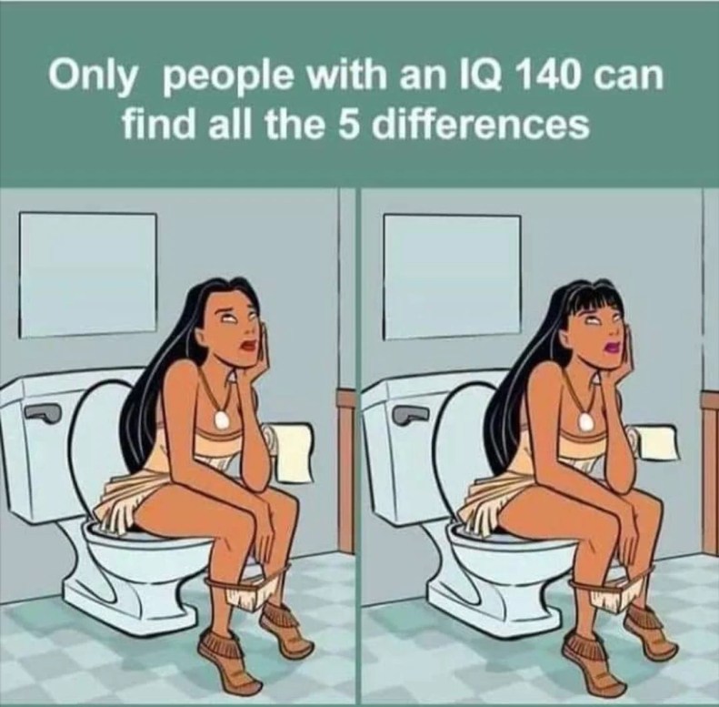 Challenge: Only individuals with a 140 IQ can spot all 5 differences!