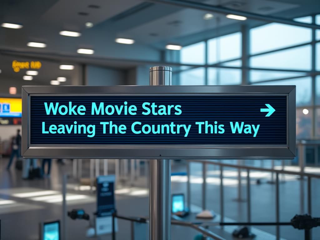 U.S. Airports to Display “WOKE Movie Stars Leaving the Country This Way” Signs